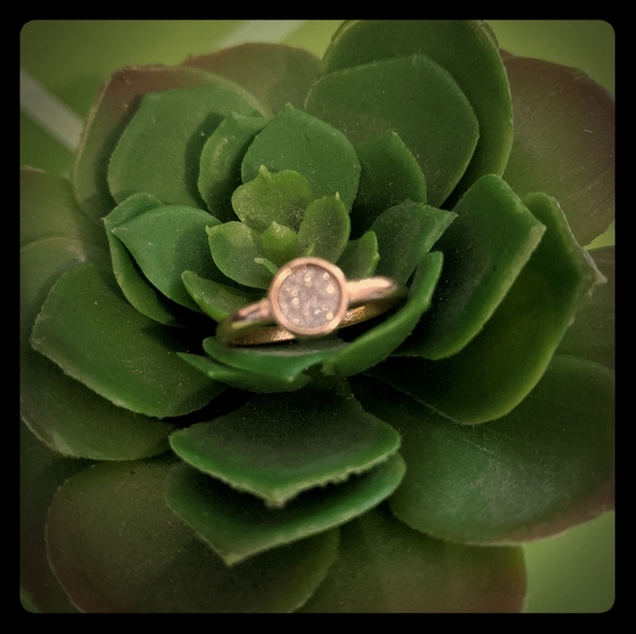 Gold Tone Pave Ring - Picture 1 of 6